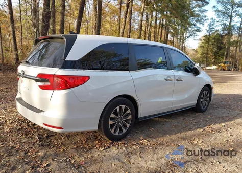 2021 Honda Odyssey Ex-L из США, поврежденный, VIN 5FNRL6H78MB035945